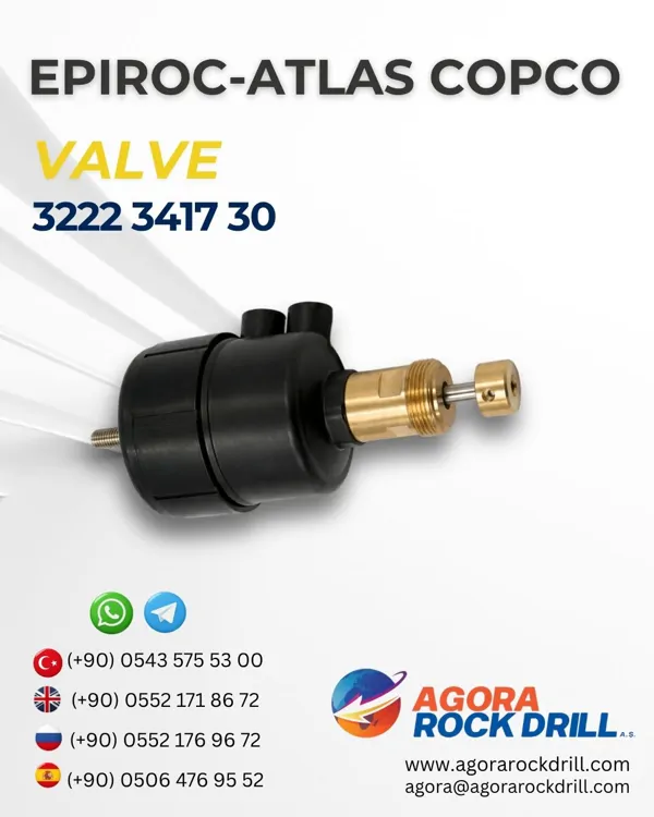 Epiroc – Atlas Copco - Valve - 3222 3417 30 - 3222341730 - 3222-3417-30
