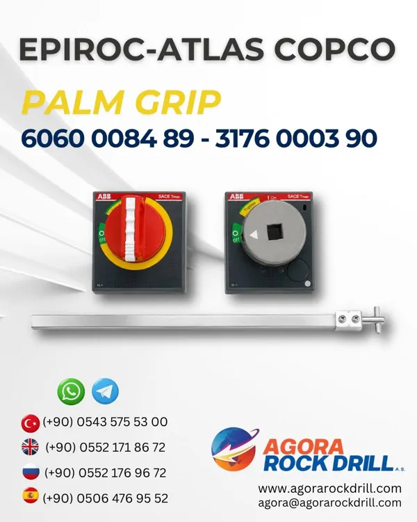 Epiroc – Atlas Copco - Palm Grip - 6060 0084 89 - 3176 0003 90 / 6060008489 - 3176000390 / 6060-0084-89 - 3176-0003-90