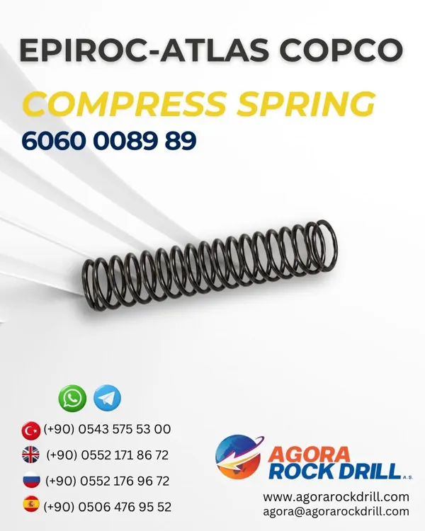 Epiroc – Atlas Copco - Compress Spring - 6060 0089 89 - 6060008989 - 6060-0089-89