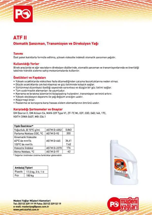 Şanzuman , Transmisyon ve Direksiyon Yağı