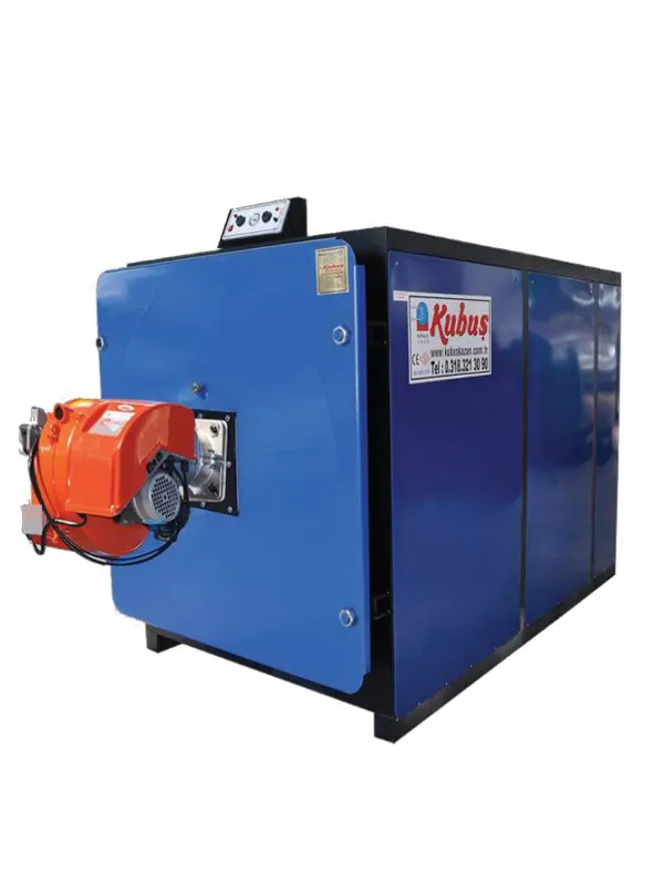 KUBUŞ KDCK(TSSK-G-S) SERİSİ, KARŞI BASINÇLI(2 GEÇİŞLİ) SIVI-GAZ YAKITLI SICAK SU KAZANI.