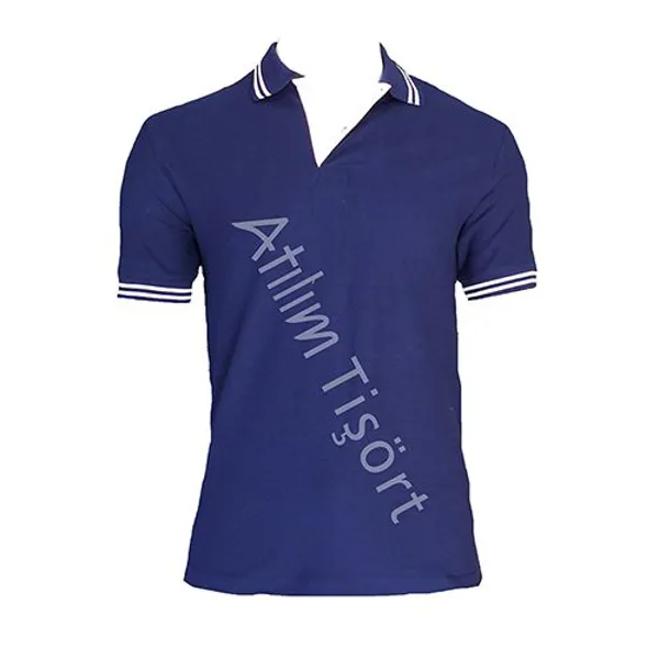 Penye Lacoste Polo Yaka Tişört Lacivert