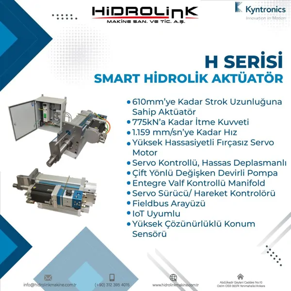 Kyntronics H Serisi Smart Hidrolik Aktüatör