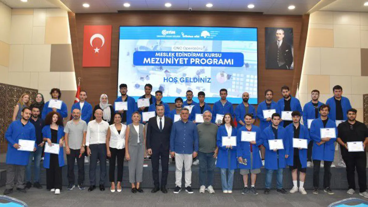 CNC Operatörlüğü Kursiyerleri Mezun Oldu