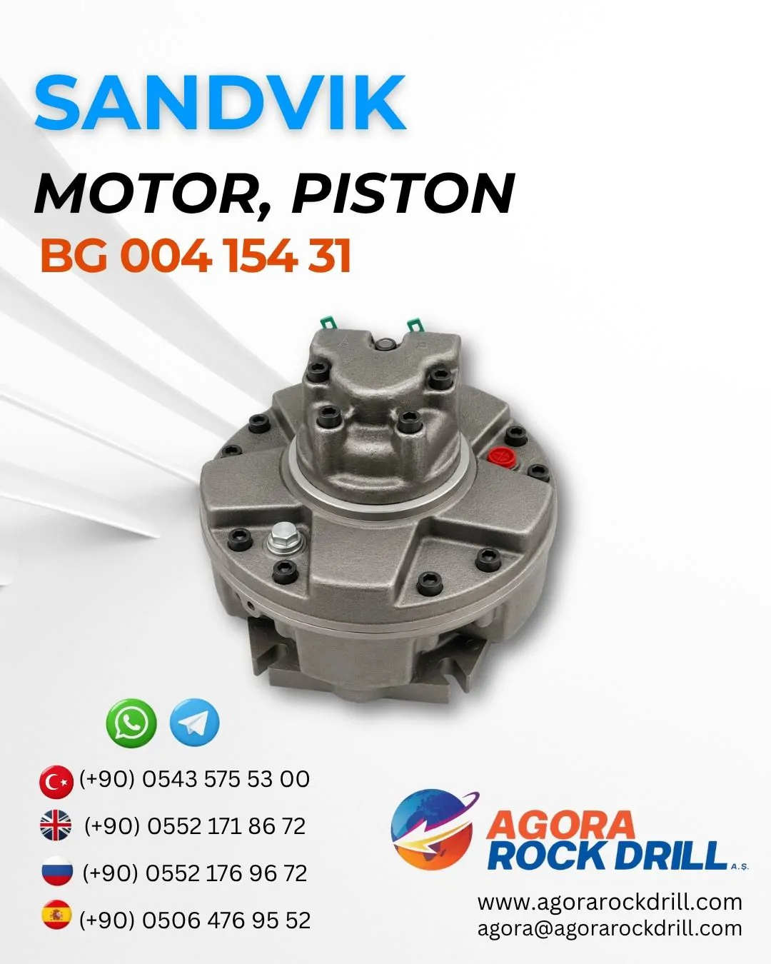 Sandvik - Motor, Piston - BG 004 154 31 - BG00415431