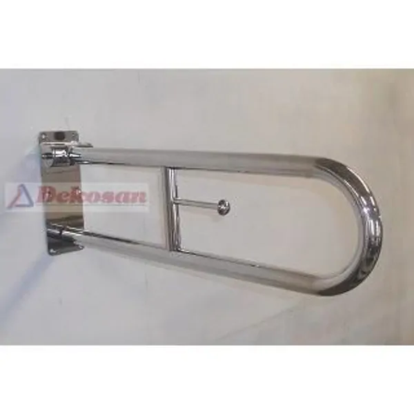 Hinged (Foldable) Grab Bar with Toilet Paper Holder