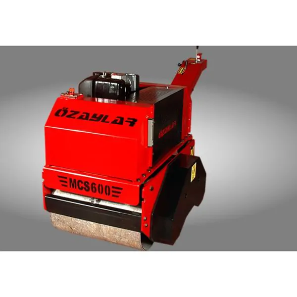 Hand-operated double drum vibratory roller.