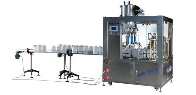 RS300 Type Conveyorized PLC System Filling and Closing Machine