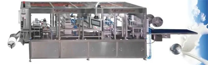 THERMOFORMING MACHINE FOR FILLING AND PACKAGING BUTTER, HONEY, JAM, AND CHOCOLATE.