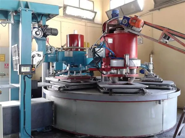 Automatic mosaic tile press machine.