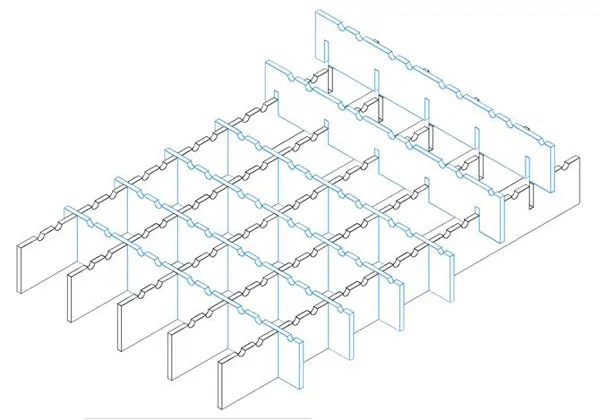 Fully Interlocking Notched Grille