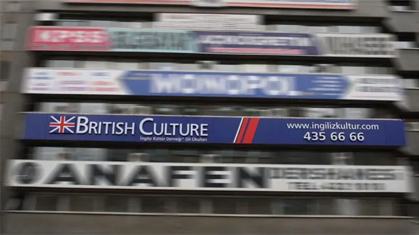 ANKARA KIZILAY BRITISH CULTURE ADVERTISEMENT BOARD