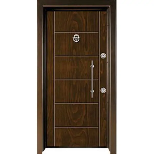 Walnut Panel Steel Door
