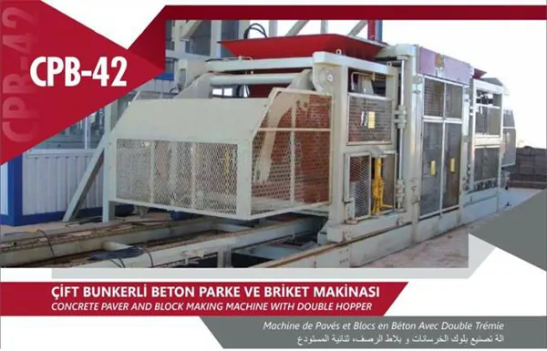 double bunker concrete paving and brick making machine