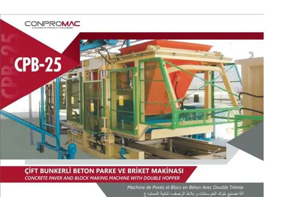 double bunker concrete paving and brick making machine