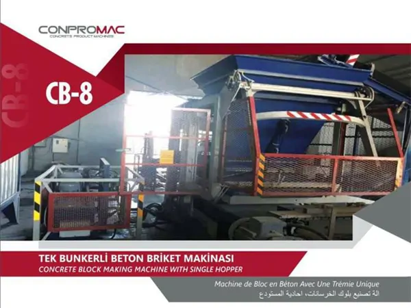 single bunker concrete brick making machine