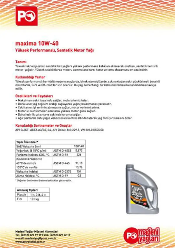 Synthetic Motor Oil