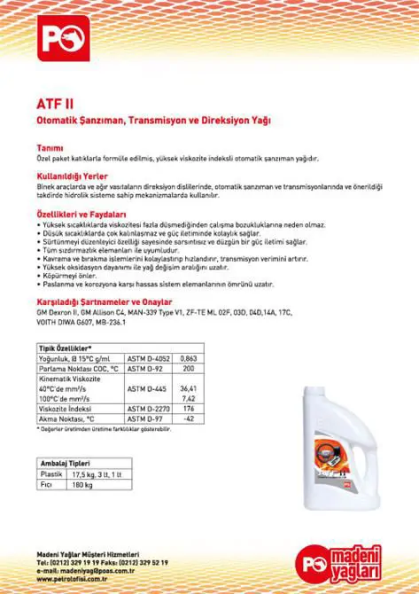 Transmission and Power Steering Oil