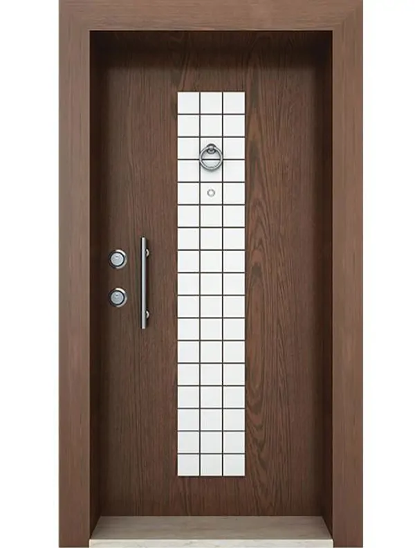 Ebony White Steel Door
