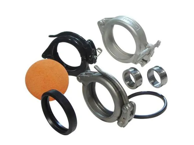 CONCRETE PUMP PIPE CLAMPS AND CLEANING BALL