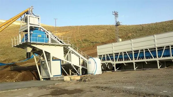 Plus YM 100 Semi-Mobile Concrete Batching Plant