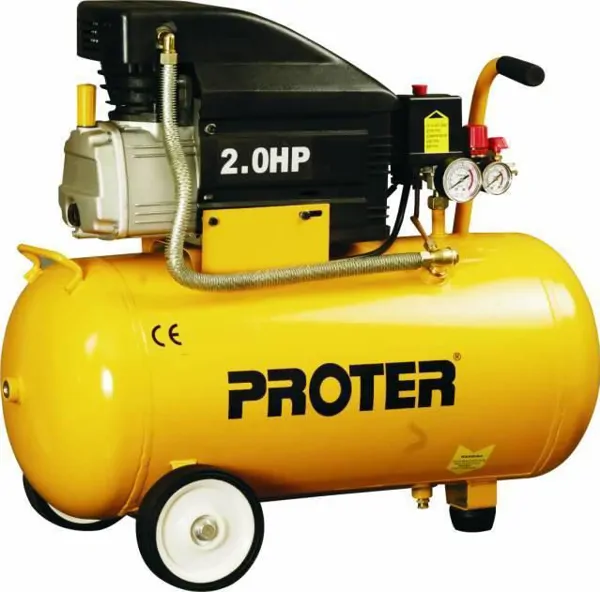 Pulley-driven air compressor