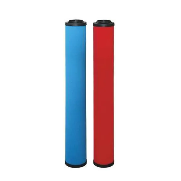 Flange-mounted compressed air filters.