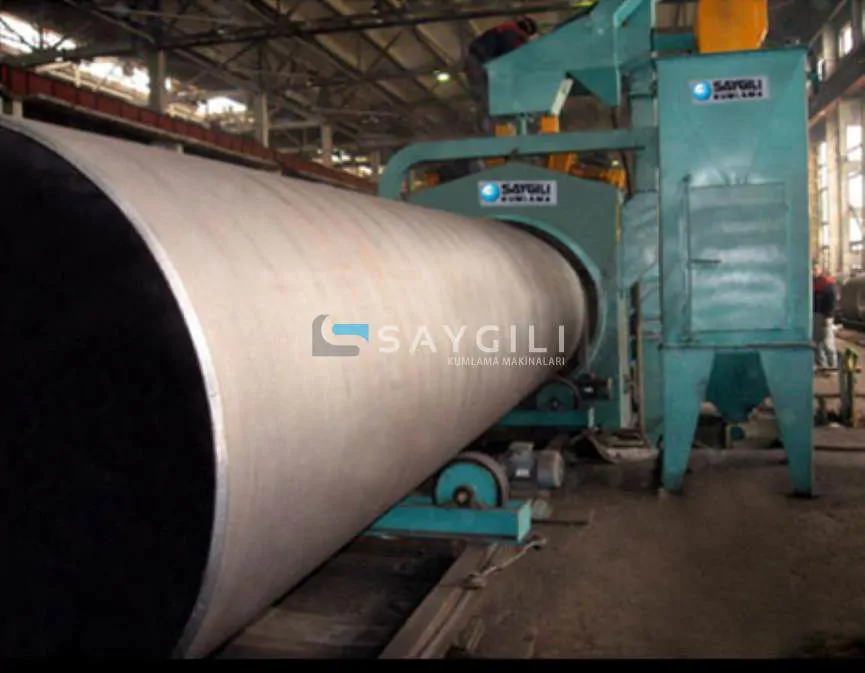 PIPE SANDBLASTING MACHINE