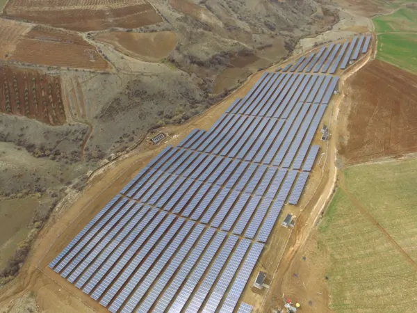 Ground-mounted solar power plants