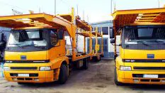 DOUBLE-DECKER TRAILER-TYPE CAR CARRIER