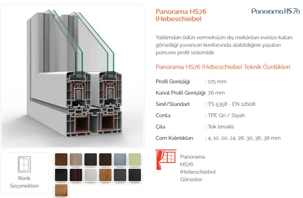 Panorama HS76 Hebeschiebe