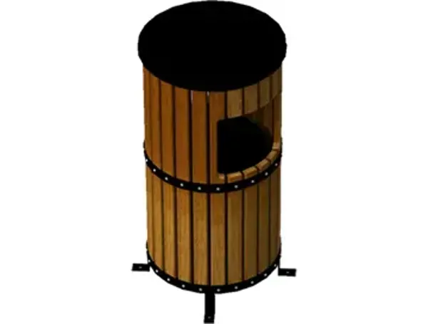 Wooden Trash Cans