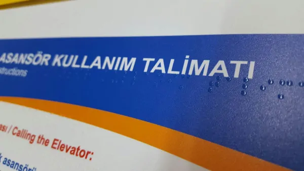 Braille Embossed Label