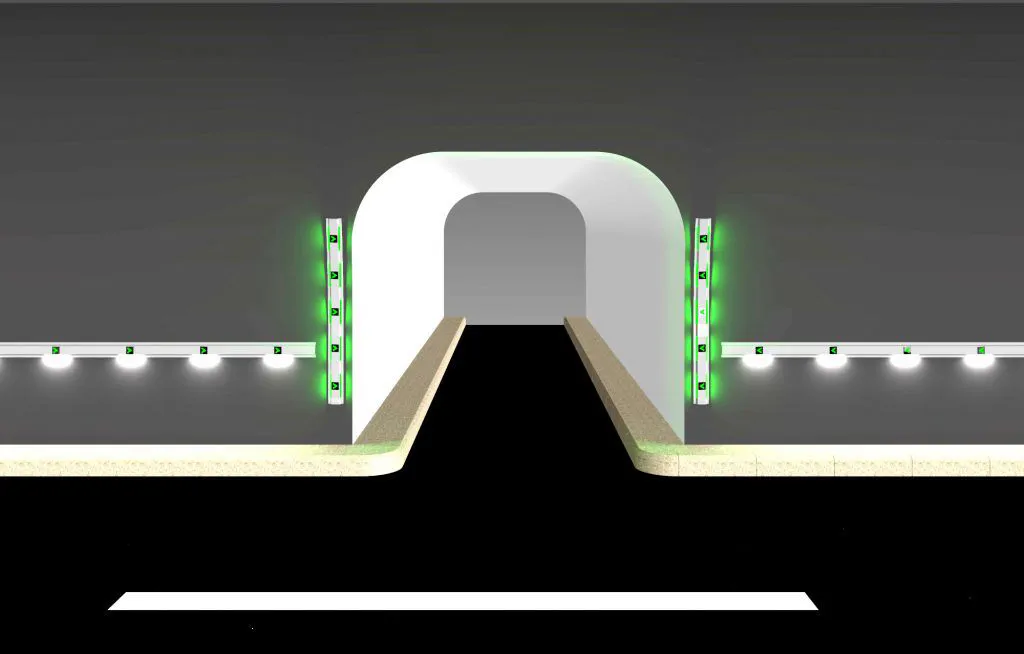 SMART TUNNEL CROSS-CROSSING SIGN