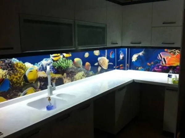 3D kitchen backsplash