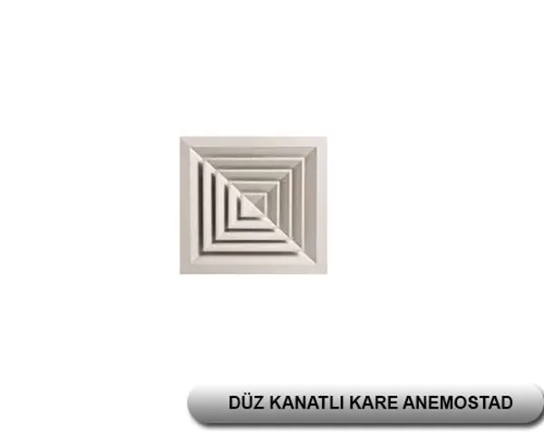 Flat-winged square ceiling anemostat