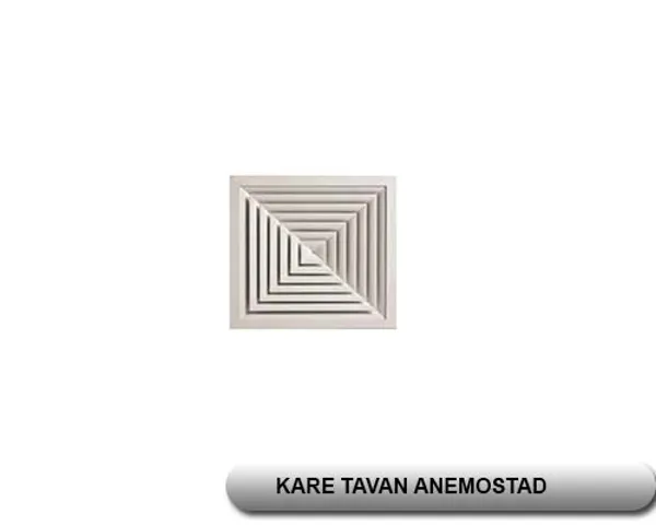 Curved Winged Square Ceiling Anemostat