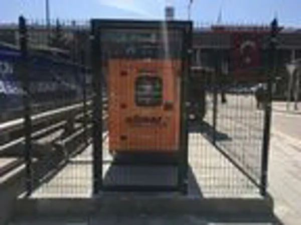 Generator mechanical assembly and external works (platform, enclosure with wire fence, etc.)