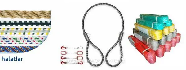 Steel slings and ropes