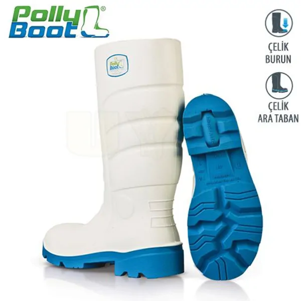 Polly Boot Work Boots Galaxy 103 White Steel Toe Steel Midsole