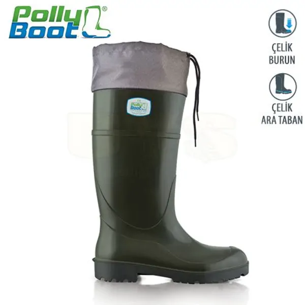 Polly Boot Work Boots, High-Top, Steel Toe, Steel Midsole