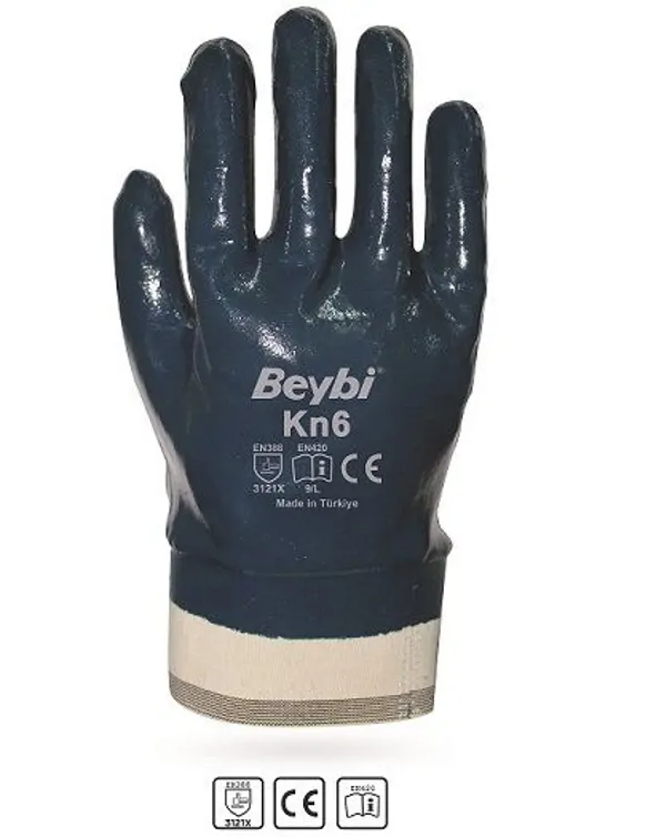 BEYBİ KN6 NITRILE COATED COTTON GLOVES