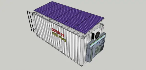 Coronavirus COVID-19 Mobile Container Morgue