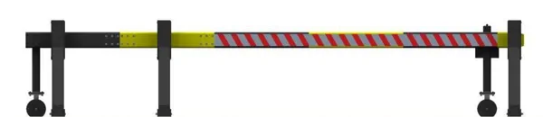 Non-motorized sliding arm barrier