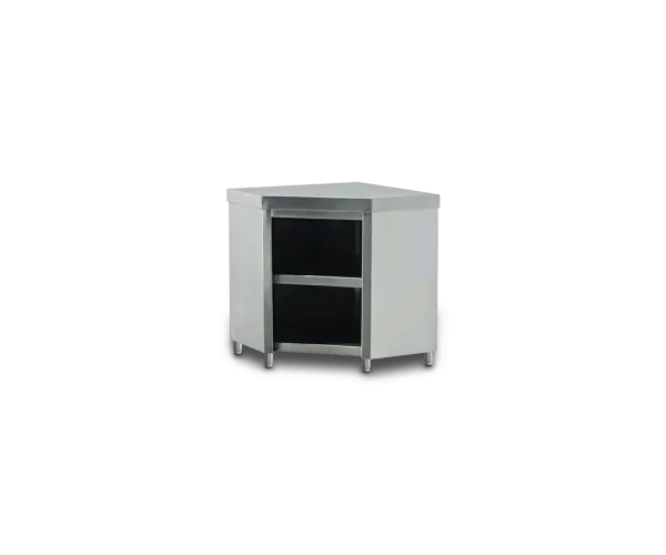 Corner Serving Counter/With Shelves