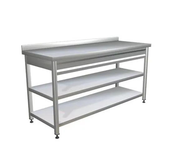 workbench with base and intermediate shelves