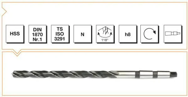 Drill Bits with Morse Taper Shanks
