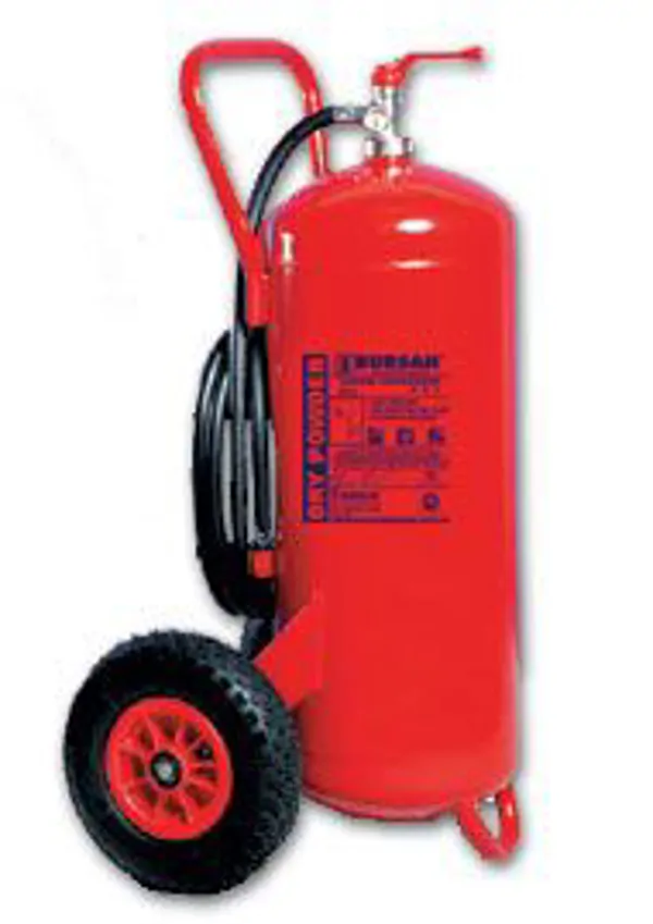 Wheel-mounted fire extinguishers