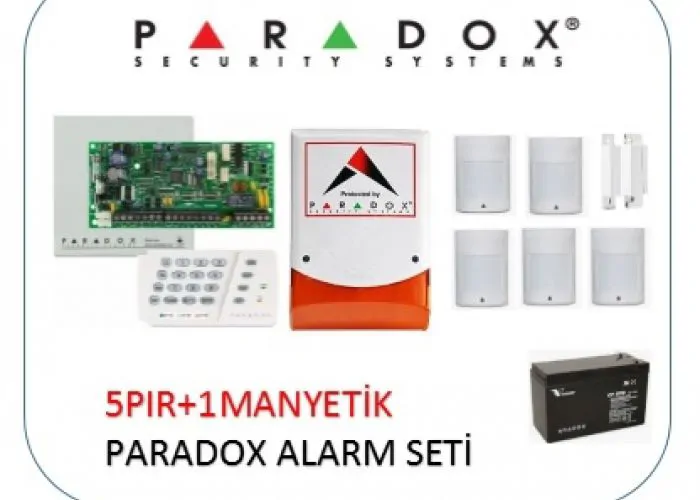 Paradox Burglar Alarm System 5 PIR + 1 Magnetic