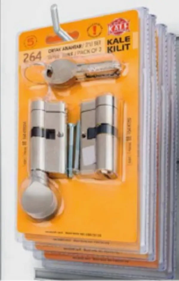 Trap System (KTBS+KTBSM) Cylinders - Double Rust System Blister Pack - Satin Finish